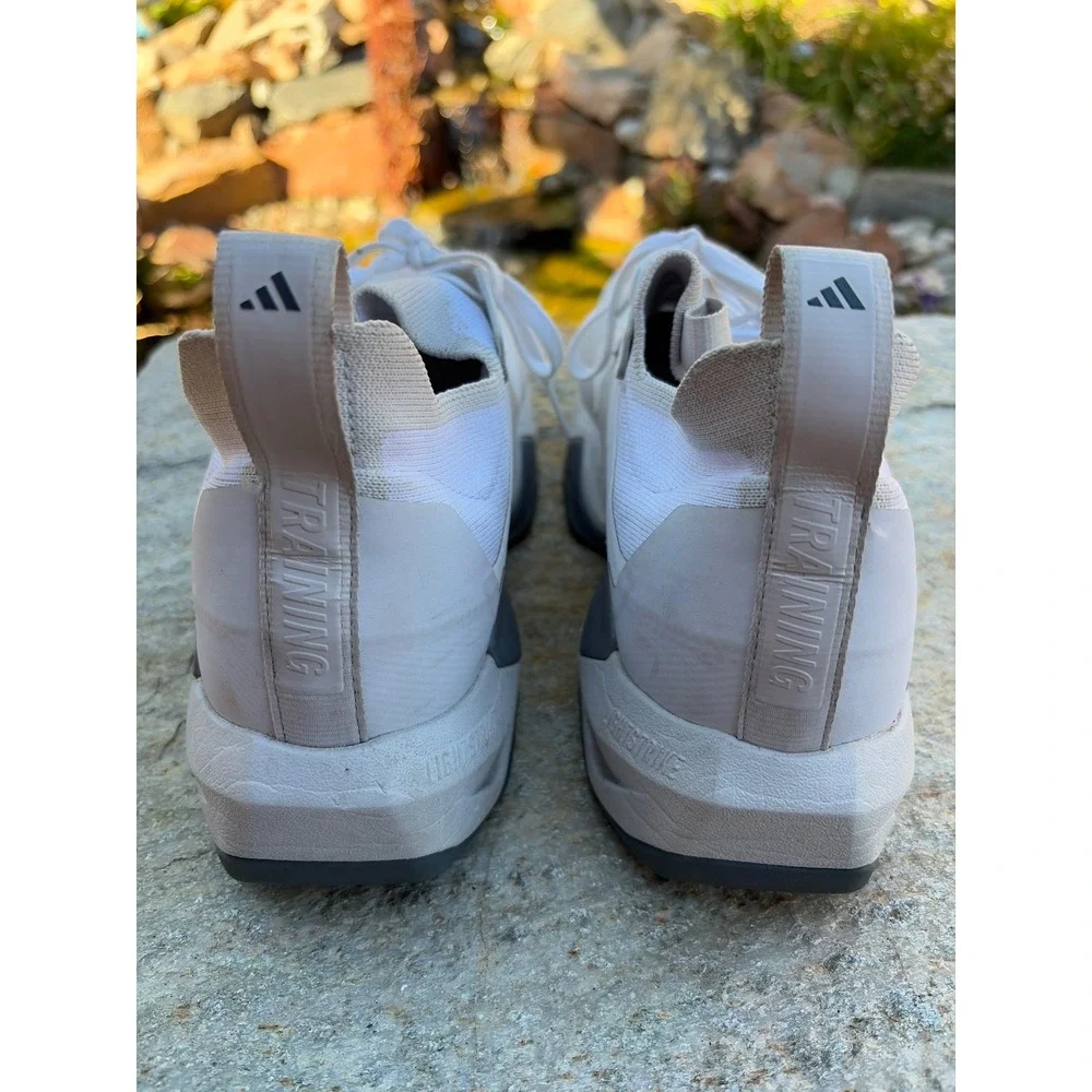 Adidas Dropset 3 Training Shoes White Grey Mens 11.5 JI4196 Lightstrike Pro